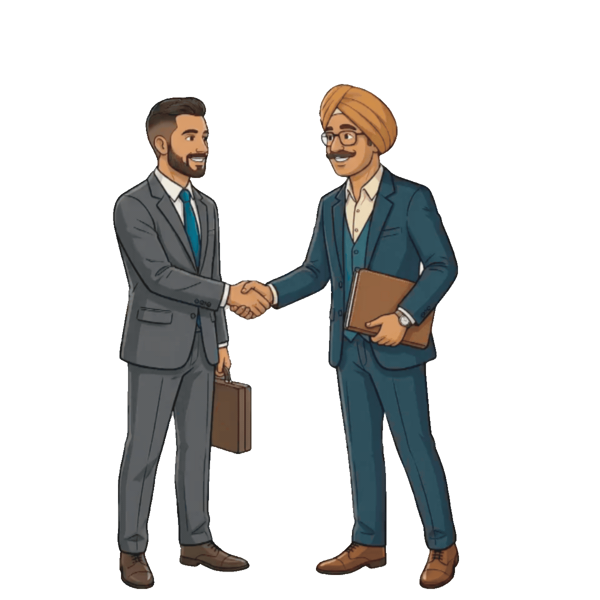 Gujju Startupwala, partners shaking hands